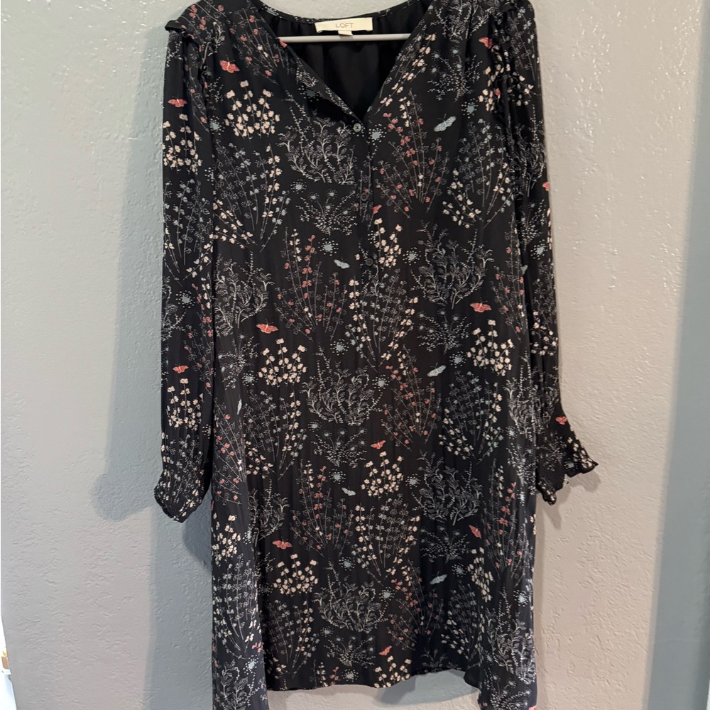 Floral Black Dress